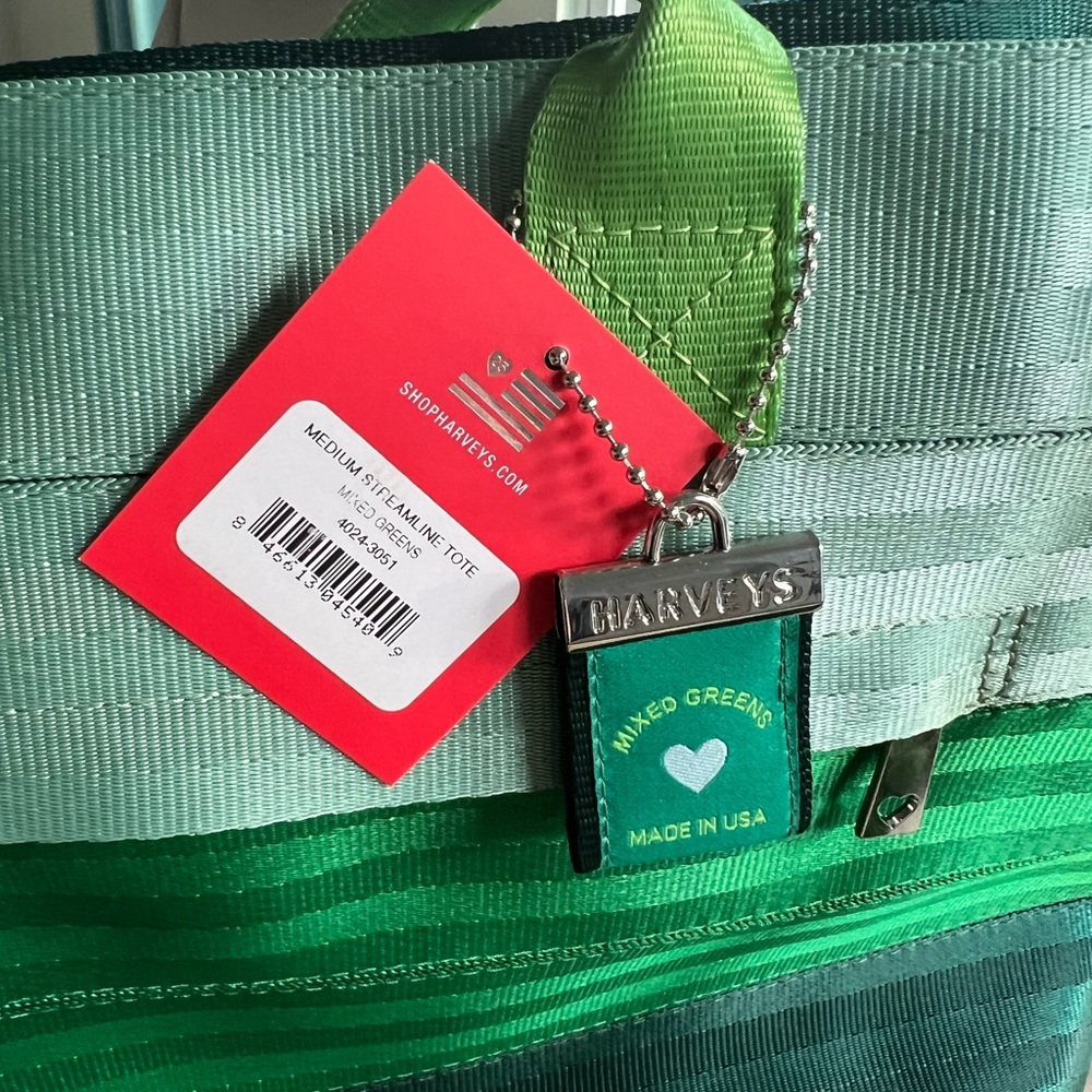 NWT Harvey’s Mixed Greens Medium Streamline Tote - Picture 5 of 7